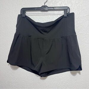 Burnside Women's High Solid Roll Shorts Black size XL